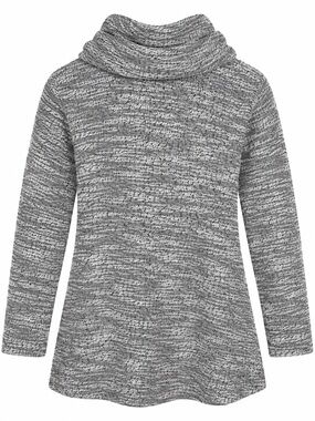 Merona XS Gray Marled Cowl Neck Long Sleeve Tunic Sweater Top
